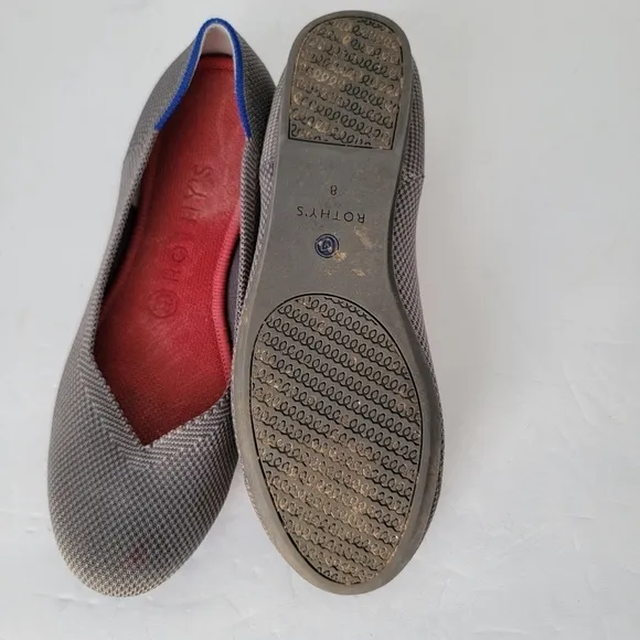Rothy's The flat Gray round toe Birdseye flats size 8