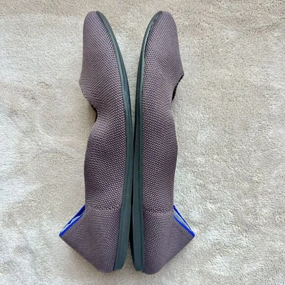 Rothy's The Flat Mink Brown Stretch Fabric Round Toe Ballet Flat Shoes Women 8.5