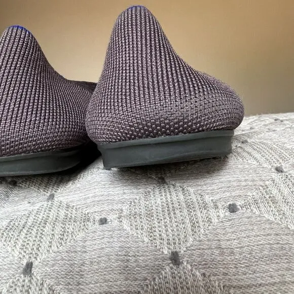 Rothy's The Flat Mink Brown Stretch Fabric Round Toe Ballet Flat Shoes Women 8.5