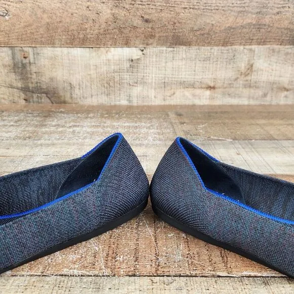 Rothy's The Flats Women's Size 8.5 Navy Ballet Slip On Round Toe Comfort Shoes‎