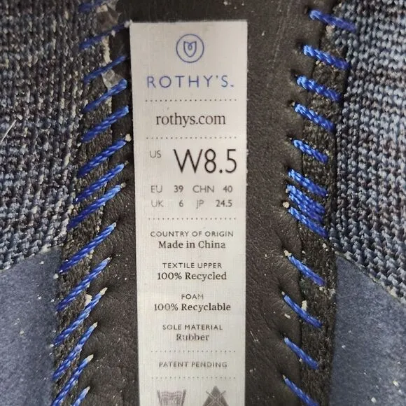 Rothy's The Flats Women's Size 8.5 Navy Ballet Slip On Round Toe Comfort Shoes‎