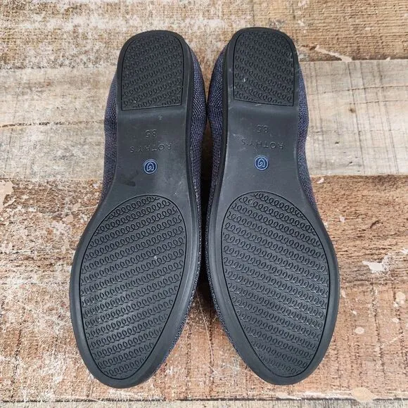 Rothy's The Flats Women's Size 8.5 Navy Ballet Slip On Round Toe Comfort Shoes‎