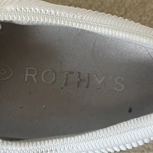 Rothy’s The Lace Up Sneakers in White Size 10 Casual Everyday Travel Commute