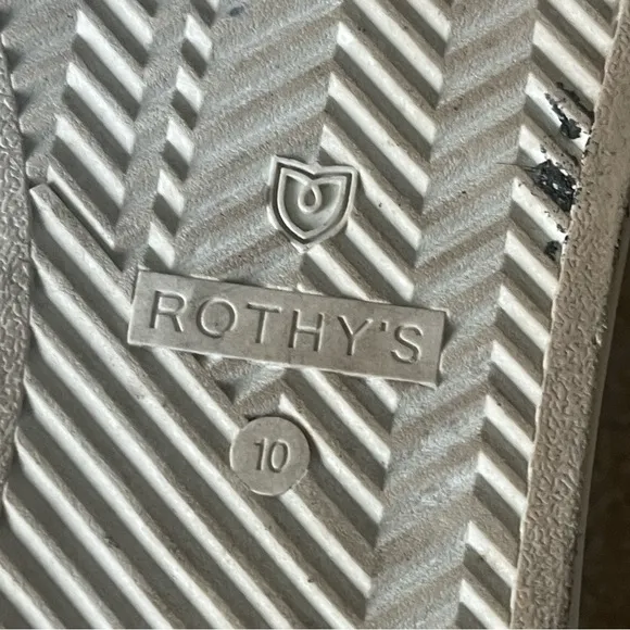 Rothy’s The Lace Up Sneakers in White Size 10 Casual Everyday Travel Commute