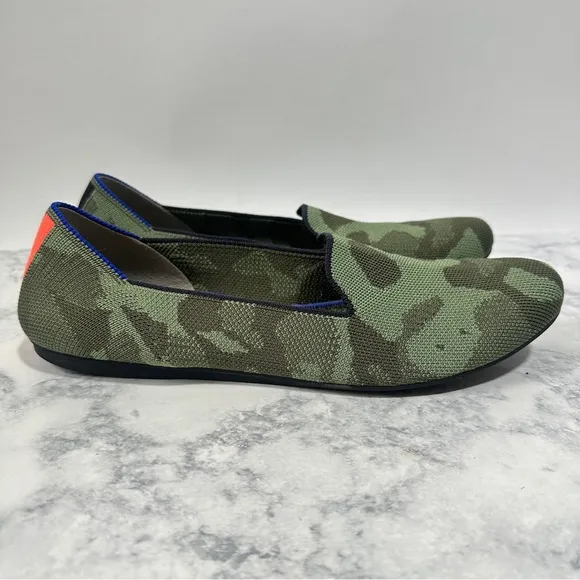 Rothy's The Loafer Olive Camo slip shoes ballet flats loafers