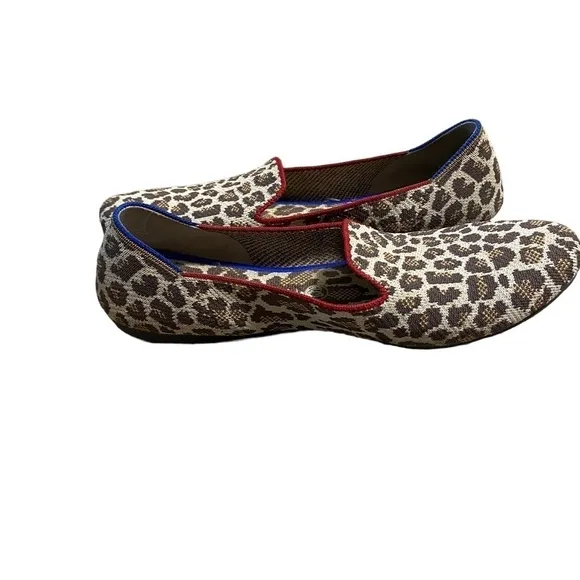 Rothy's The Loafer Women's Size US 10.5 Mocha Spot Mobwife Slip on Flats Shoes