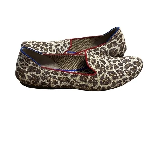 Rothy's The Loafer Women's Size US 10.5 Mocha Spot Mobwife Slip on Flats Shoes