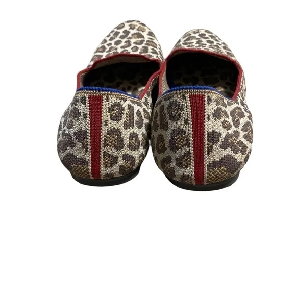 Rothy's The Loafer Women's Size US 10.5 Mocha Spot Mobwife Slip on Flats Shoes
