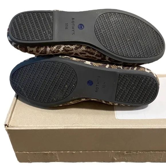 Rothy's The Loafer Women's Size US 10.5 Mocha Spot Mobwife Slip on Flats Shoes