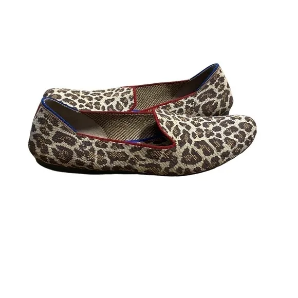 Rothy's The Loafer Women's Size US 10.5 Mocha Spot Mobwife Slip on Flats Shoes