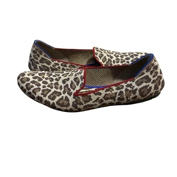 Rothy's The Loafer Women's Size US 10.5 Mocha Spot Mobwife Slip on Flats Shoes