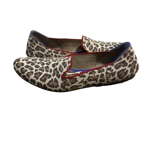 Rothy's The Loafer Women's Size US 10.5 Mocha Spot Mobwife Slip on Flats Shoes