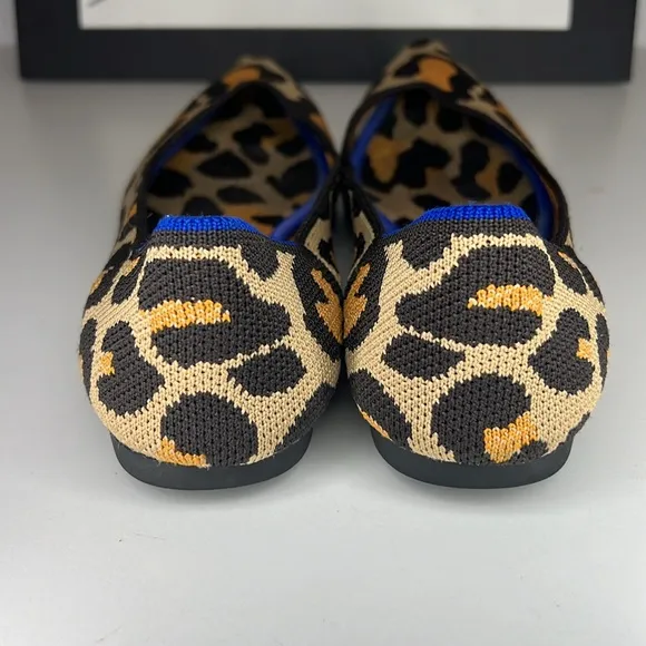 Rothy's The Point Big Cat Flats In Leopard Print Women’s Size 8