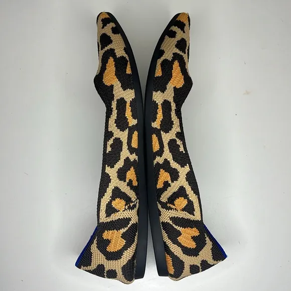 Rothy's The Point Big Cat Flats In Leopard Print Women’s Size 8