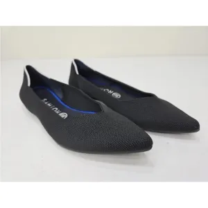Rothy's The Point Black Knit Pointed Toe Slip On Ballet Flats Size 9 Womens