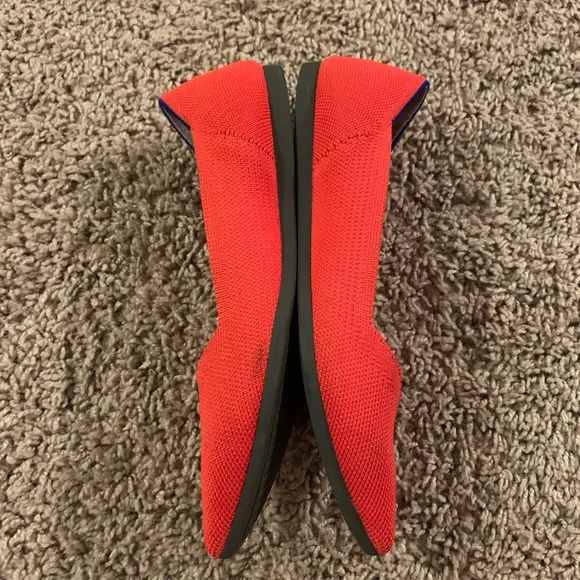 Rothy’s The Point II Flats Point Toe Lollipop Red Casual Classic Basic Size 5.5