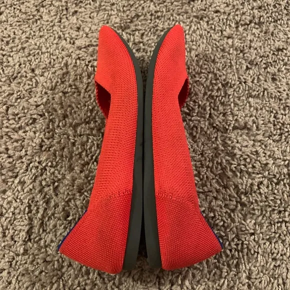 Rothy’s The Point II Flats Point Toe Lollipop Red Casual Classic Basic Size 5.5