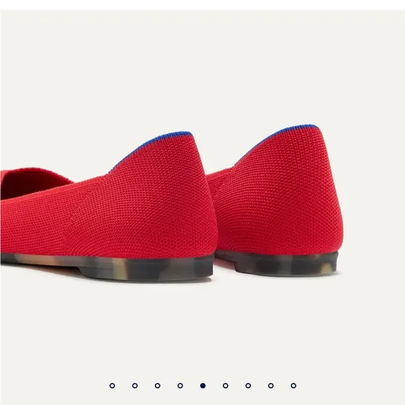 Rothy’s The Point II Flats Point Toe Lollipop Red Casual Classic Basic Size 5.5