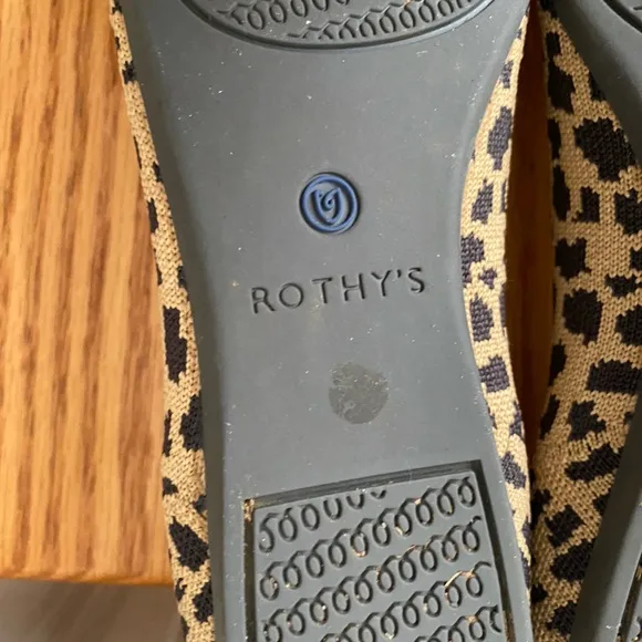 ROTHY’S The Point Retired Fawn Cheetah Print Ballet Flats SZ 7