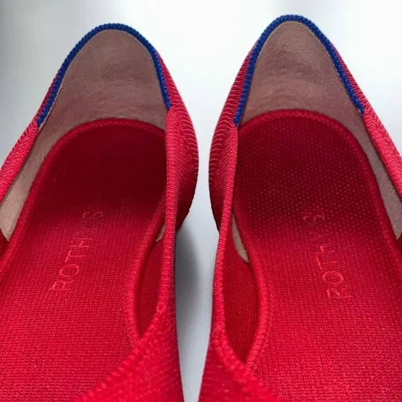Rothy’s the square toe flats cardinal red 7.5