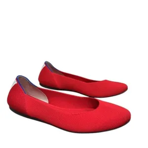 Rothy’s the square toe flats cardinal red 7.5