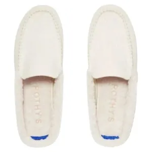 Rothys The Scuff Slipper WMNS 13 Ivory Flats Merino Wool Blend Cozy Christmas