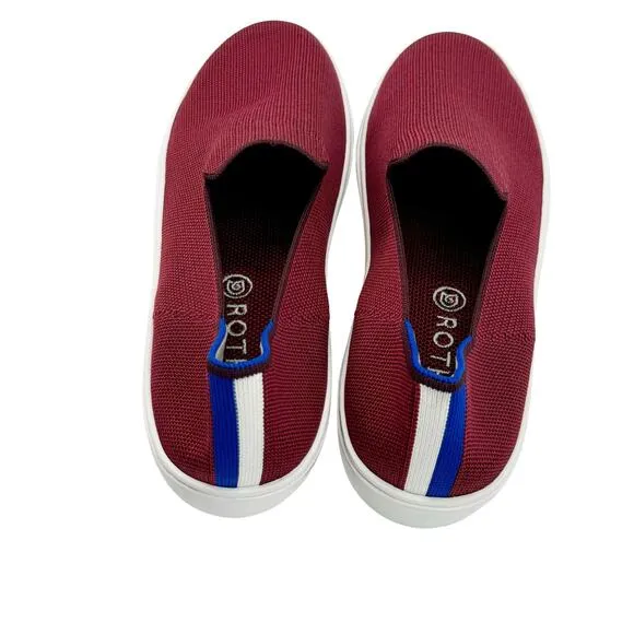 Rothy’s Women's Red Garnet Slip On Sneakers Size W10 NWOT