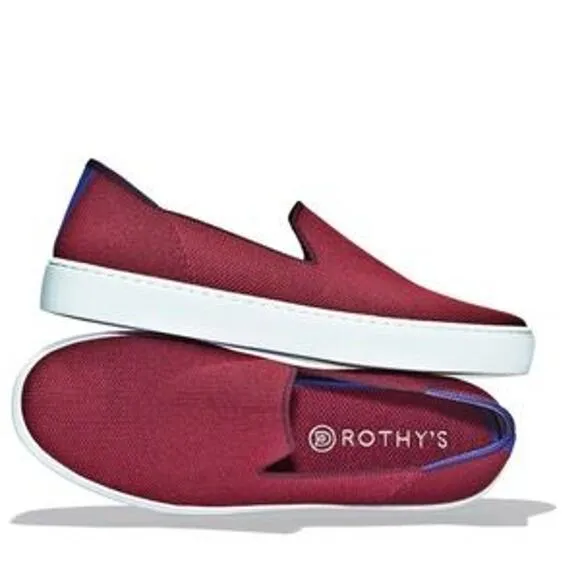 Rothy’s Women's Red Garnet Slip On Sneakers Size W10 NWOT