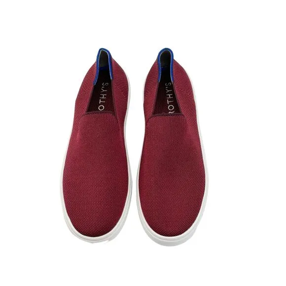 Rothy’s Women's Red Garnet Slip On Sneakers Size W10 NWOT