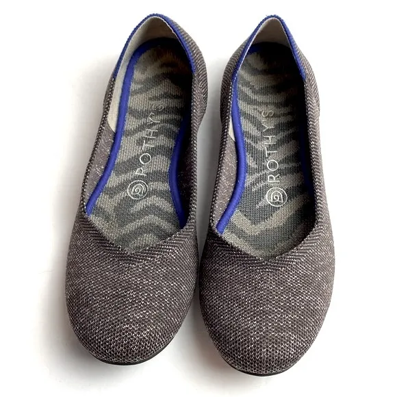 Rothy’s Women’s Round Toe Flats Twilight Metallic Size 8