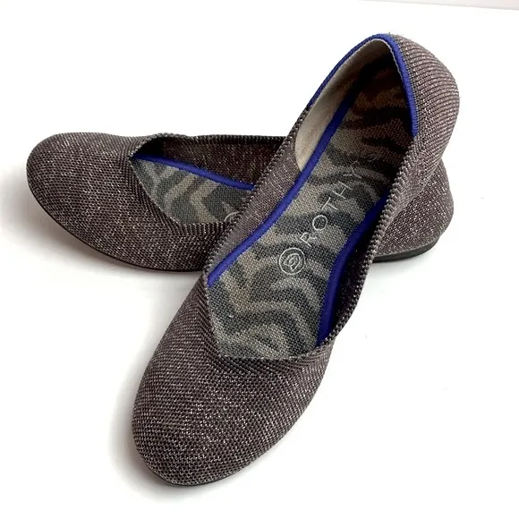 Rothy’s Women’s Round Toe Flats Twilight Metallic Size 8