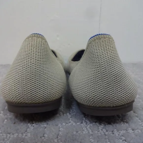 Rothy's Women’s Size 8 US Beige Slip-On Round Toe Ballet Flat Loafers