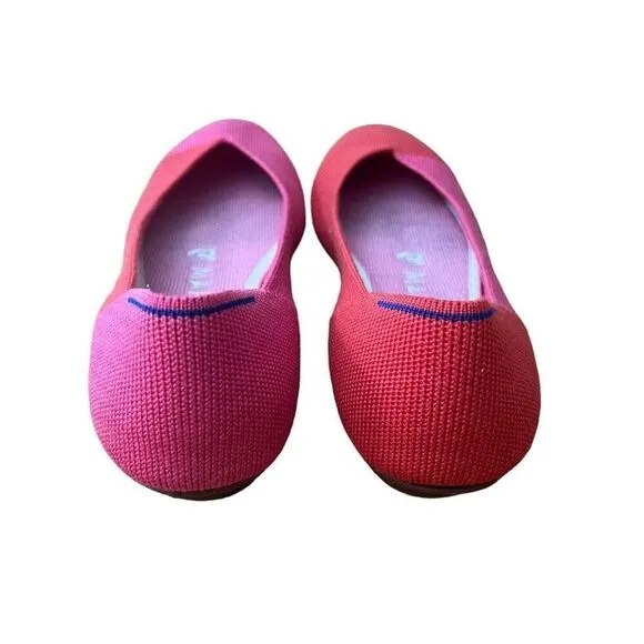 Rothy’s x Marta Ferri Flame Azalea Round Toe Ballet Flats Size 8