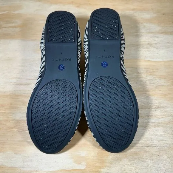 Rothy’s Zebra Flats Women’s Size 7