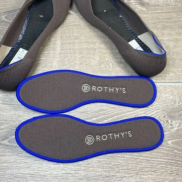 Rothy’s “The Flat” Women’s Sz 7.5/EU 38 Pebble Gray Round Toe Slip On Flats