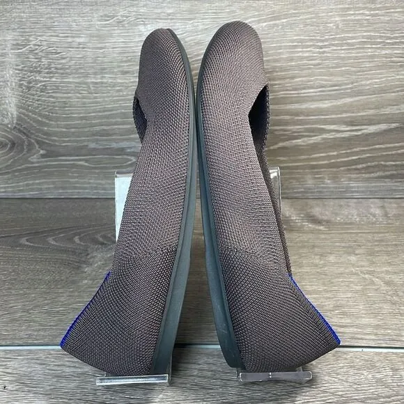 Rothy’s “The Flat” Women’s Sz 7.5/EU 38 Pebble Gray Round Toe Slip On Flats