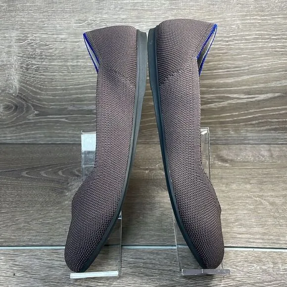 Rothy’s “The Flat” Women’s Sz 7.5/EU 38 Pebble Gray Round Toe Slip On Flats