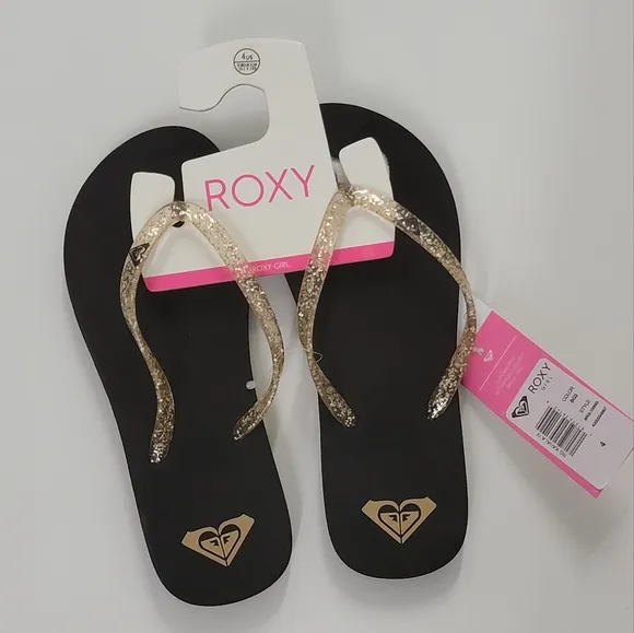 ROXY Hawaiian Thong Sandals NWT Size 4