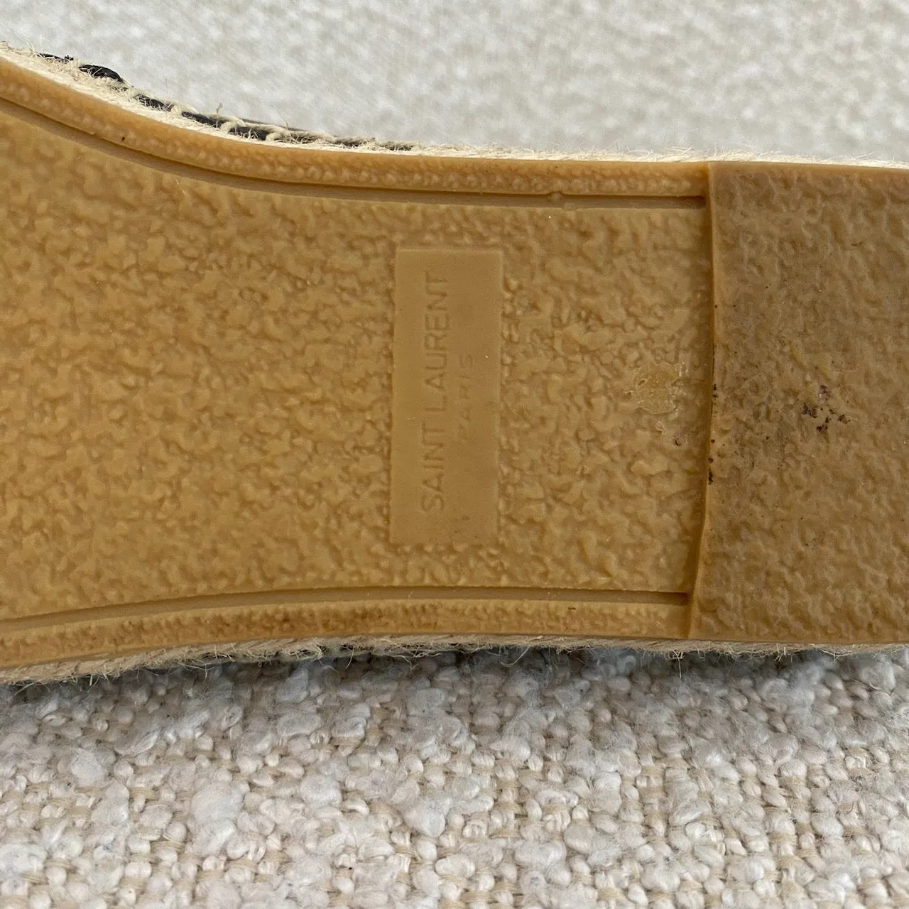 Saint Laurent Black Leather Espadrilles 36.5