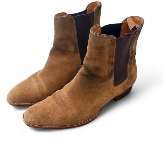 SAINT LAURENT YSL WYATT CHELSEA BOOTS IN SUEDE Size 40/7