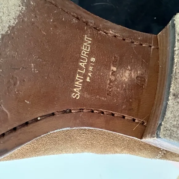SAINT LAURENT YSL WYATT CHELSEA BOOTS IN SUEDE Size 40/7