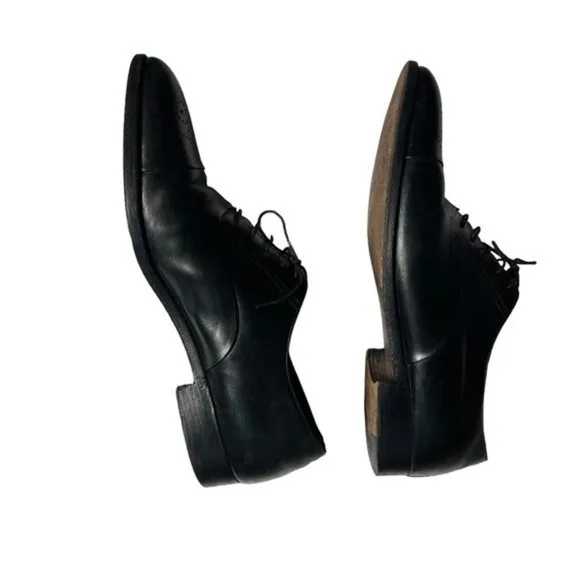 Salvatore Ferragamo Black Lace Up Leather Loafers 9.5D