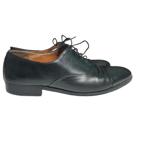Salvatore Ferragamo Black Lace Up Leather Loafers 9.5D