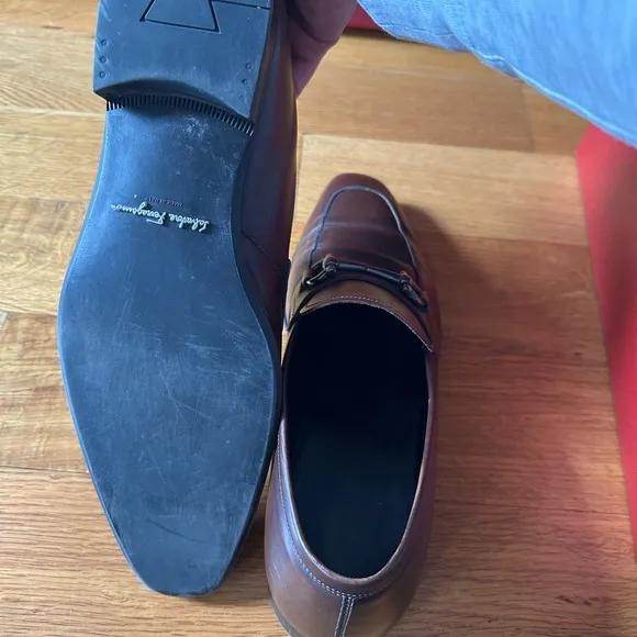 Salvatore Ferragamo Brown Giant Loafers