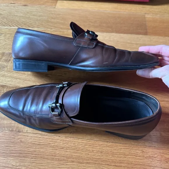 Salvatore Ferragamo Brown Giant Loafers