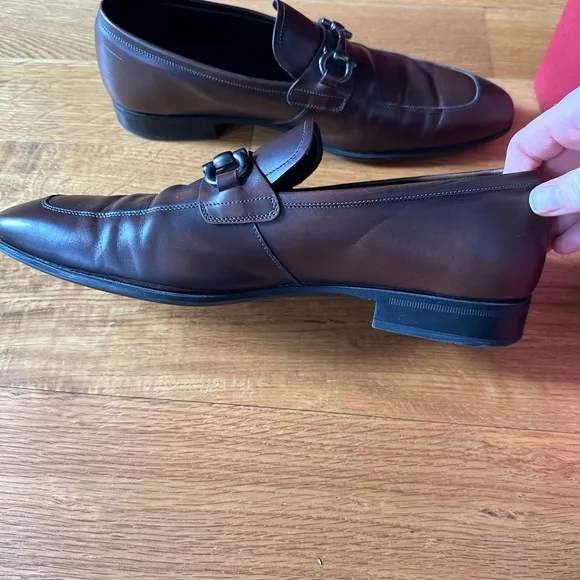 Salvatore Ferragamo Brown Giant Loafers