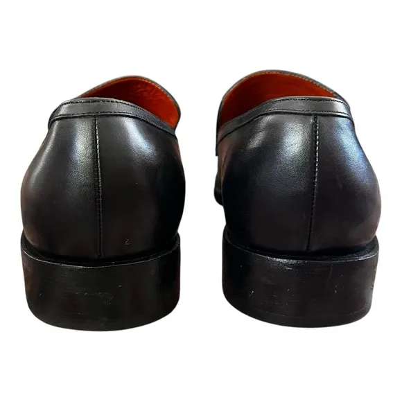 Salvatore Ferragamo Mens Tramezza Mix Gancini Bit Black Leather Loafers Sz 8 EE