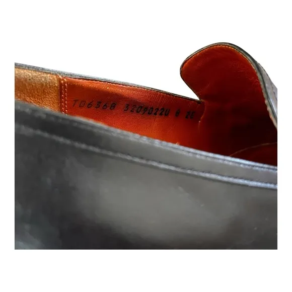 Salvatore Ferragamo Mens Tramezza Mix Gancini Bit Black Leather Loafers Sz 8 EE