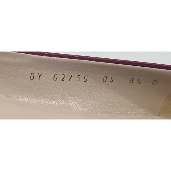 Salvatore Ferragamo Women's Varina Bow Ballet Leather Flats 8.5 B