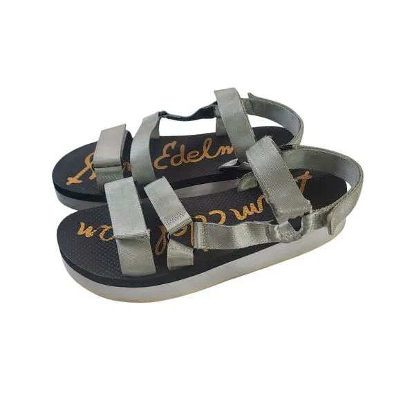 Sam Edelman &quot;Mariace&quot; Grey/Silver Strap Sandals Women's SZ 8